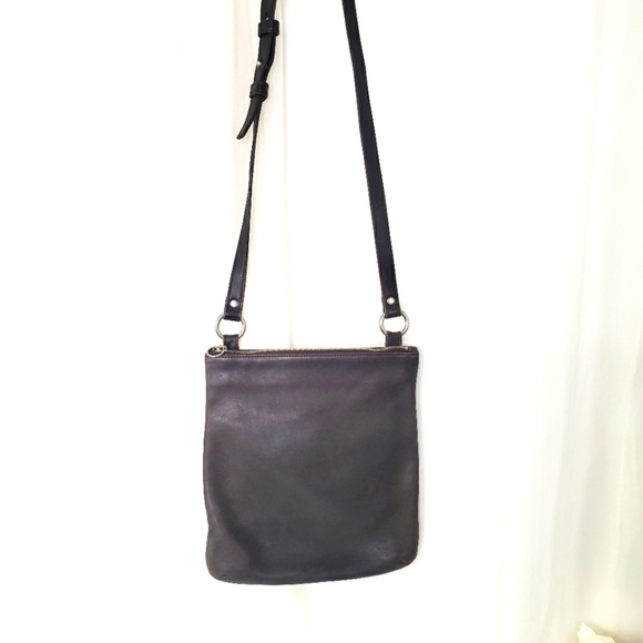 Vintage Coach Chelsea slim crossbody bag dark chocolate brown